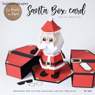 BA1SG 3D Santa Claus Prank Box Card 3D Christmas Cards Novelty Santa Card 3D Santa Claus Stereoscopic Gift Card Christmas-Themed Prank Martijn