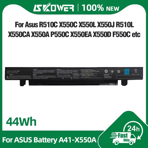 44Wh A41-X550A Laptop Battery for ASUS A550C X550A X550C X452C R510C R409C P550C P450C K550C K450C F