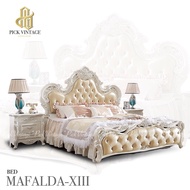 MAFALDA-XIII BED เตียงนอนเจ้าหญิง หลุยส์ 6ฟุต สีซอฟท์ไวท์ รุ่น มาเฟลดา 13