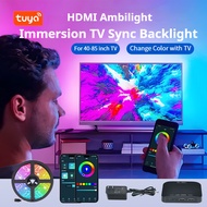 Immersion TV Sync TV HDMI Backlight , Smart RGB-IC LED Light Strip Work with Alexa Google Assistant 