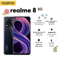 Realme 8 5G Ram8/128GB Thai Center Machine New Mobile Phone 6.5-Inch Screen Comes With Fingerprint Scanner 1 Year Free Glass Sim (