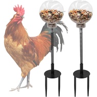 Mainan Oooct 2 Pek Ayam Peck - Mainan Pengayaan Ayam dengan Penyumpan Buaian & Penyumpan Perlahan un