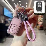 Fit for Honda Vezel City Civic Jazz BRV BR-V HRV Accessories TPU Car Smart Key Case Cover