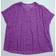 Uniqlo Purple Polka Dot Rayon Blouse (+adm)
