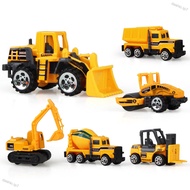 dashki.lp7 6pcs Authentic Simulate Inertia Engineering Vehicle Set Kids' Alloy Toy Birthday Present 