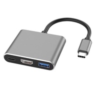 USB Port to HDMI Adapter Type C HUB OTG 3-IN-1 4K HDMI Support for Laptops Tablet