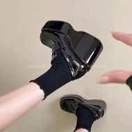 10cm wedge oxford shoes for schoolgirls - Ulzzang Y2k high double sole shoes