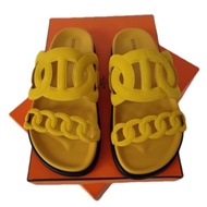 Sandal Hermes Extra Sandal Jaune Sable Original