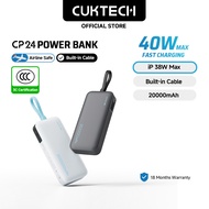 【3C  Certification】CUKTECH 20000mAh 40W Fast Charging Built-in Cable Powerbank iP 38W Max Xiaomi 33W