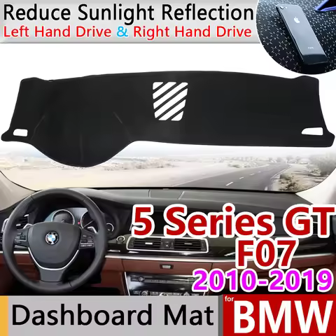 for BMW 5 Series GT F07 2010~2019 Anti-Slip Anti-UV Mat Dashboard Cover Pad Dashmat Protect Carpet A