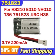 3.7V 220mAh 751823 Rechargeable Lithium Battery for HS210 E010 NH010 T36 751823 JJRC H36 RC Drone Qu