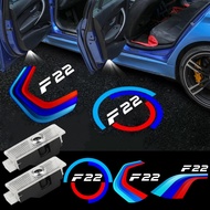 2PCS LED Car Logo Door Welcome Lights For BMW F22 2014-2021 2 Series Coupe 218i 220i 228i M235i M240