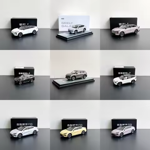 Original 1:64 Scale Galaxy E8 L7 L6 E5 Alloy Simulation Car Model Classic Adult Collection Static Di