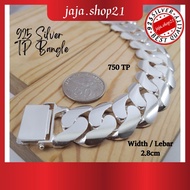 READY STOCK | Original 925 Silver Bracelet 750 TP Bangle For Men | Gelang Tangan Lelaki 750 TP Perak 925