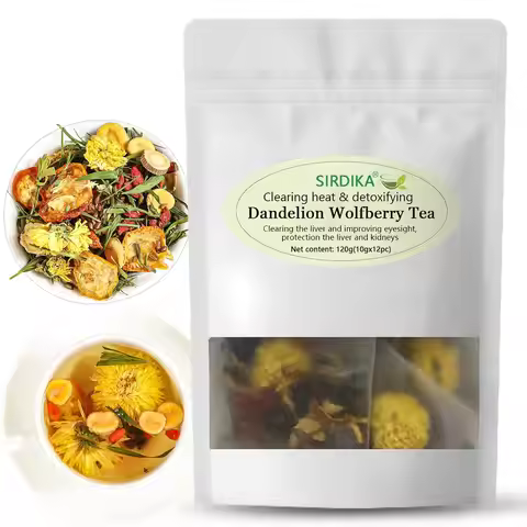 Dandelion Wolfberry Tea - Kidneys & Liver Health Tea, Seven Herbal Ingredients Natural Blend, Dandel