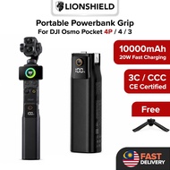 LionShield 10000mAh Portable Powerbank 3C Certified for DJI Osmo Pocket 4P 4 Pro/4/3 Battery Handle 