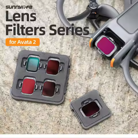 Sunnylife Lens Filter for DJI Avata 2 ND8 ND16 ND32 ND64 ND128 MCUV Optical Glass Lenses Adjustable 