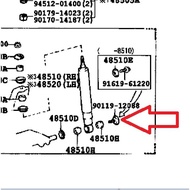 TOYOTA MULTIPLE MODELS SHOCK ABSORBER BOLT WITH WASHER