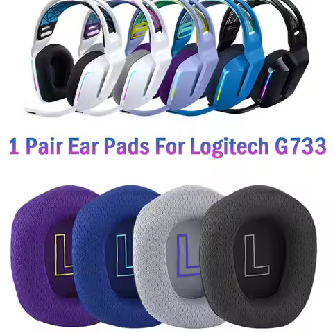 2Pcs New Gaming Headset Earpads Replacement Sponge Cushion Ear Pads Foam For Logitech G733