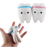 Cute Cartoon Tooth Pendant Squishy Toy Slow Rising Hand Spinner Teeth Soft Squee