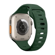 สายซิลิโคนสำหรับนาฬิกา Apple อัลตร้า/อัลตร้า2 49มม. สายรัดเคส40มม. 41มม. 42มม. 44มม. 45มม. ยางคอเรียเข้ากันได้กับ I Watch Series 9 8 7 6 Se 5 4 3 (ไม่รวมนาฬิกาและกล่อง)