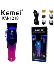 Kemei Km-1218 帶電池顯示的電動理髮器,理發店油頭電動修剪器,漸變顏色