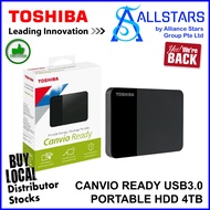 Toshiba 4TB Canvio Ready Portable Storage 2.5 inch USB3.0 External HDD  (HDTP340AK3AA) (Warranty 3ye