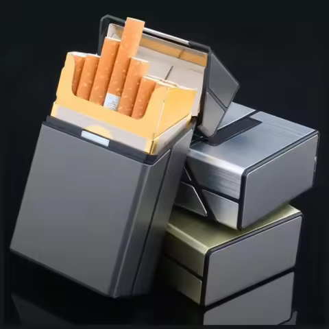 2027 Slim Aluminum Cigarette Case, Portable Cigar & Tobacco Holder Box, New Style Storage Container 