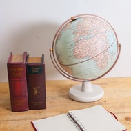 SkyGlobe 10吋新仿古玫瑰金360度旋轉白木座地球儀(英文版)