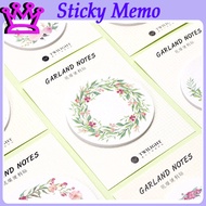 Sticky Note Sticky Memo Floral Wreath V2 Stationery Goodie Bag Christmas Children Teachers Day Gift