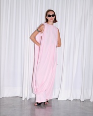 Fah Chak Woman Emmi Dress in Bubble Gum เดรสสีชมพู