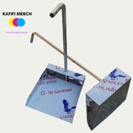 KAFIFI Stainless Steel Dustpan with Long Tubo Handle – Heavy-Duty Cleaning Dustpan – 1 Piece