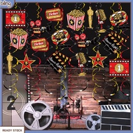 {biling}  Movie-themed Hanging Swirls Movie Theme Party Decorations Movie Night Hanging Swirls Decor