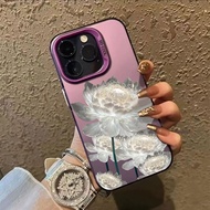 Luxury Flower Casing For Tecno Pova 7 Pro Pova7 Neo 7 5G Case Crystal Rose Silver IMD Phone Case For