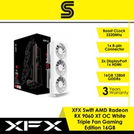 XFX Swift AMD Radeon RX 9060 XT OC White Triple Fan Gaming Edition 16GB Graphics Card