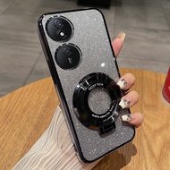 Honor X7B 5G 2024 Plating Bracket Phone Case For Honor X7C 200 Smart X7b X7 B X 7B HonorX7b 5G 4G 2