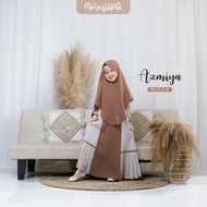 Gamis Anak Perempuan Plus Hijab Umur 1 - 14 th - Baju Muslim Syari - Azmiya Anak Manasikana - zo -