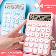 Calculator 12-Digit Large LCD Calculator Soft Keyboard Office Calculator