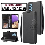 Case SAMSUNG A32 5G FLIP WALLET LEATHER SOFTCASE PREMIUM LEATHER WALLET FLIP COVER Open Close FLIP CASE SAMSUNG A32 5G