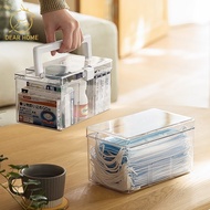Dear Home กล่องเก็บหน้ากาก กล่องเก็บยาแบบพกพา ที่เก็บยาแบบพกพา ที่เก็บแมสแบบพกพา ที่ใส่ของ กล่องใส่ข