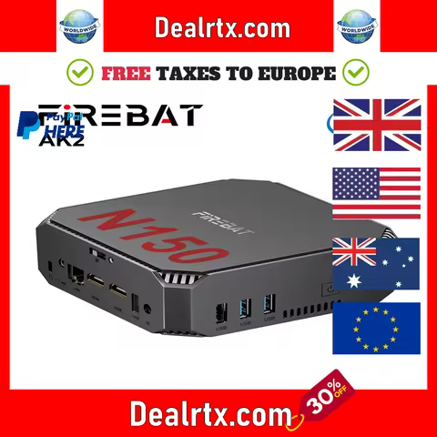 FIREBAT AK2 PLUS MiniPC Intel N150 Dual Band WiFi5 BT4.2 16GB 512GB Desktop Gaming Computer Mini PC 