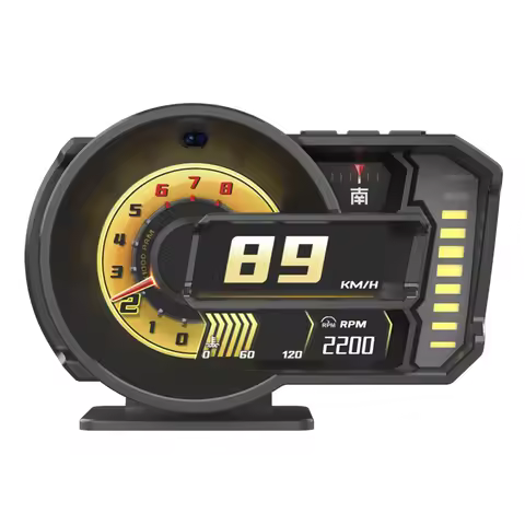 A590 Car Head-up Display HUD Auto OBD Gauge GPS LCD Meter Detector DRIVING SCORED Riving Behavior Re
