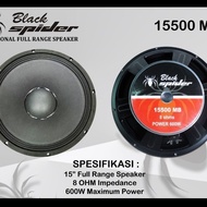 Populer- Speaker 15 Inch 15 in Black Spider BS 15500 MB
