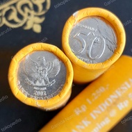 Koin Indonesia 1 Roll 50 Rupiah Kepodang Tahun 2002 Gress Baru