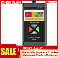 Car battery tester digital capacity yzer KINGBOLEN BM580 6v12v charging load battery star up test in