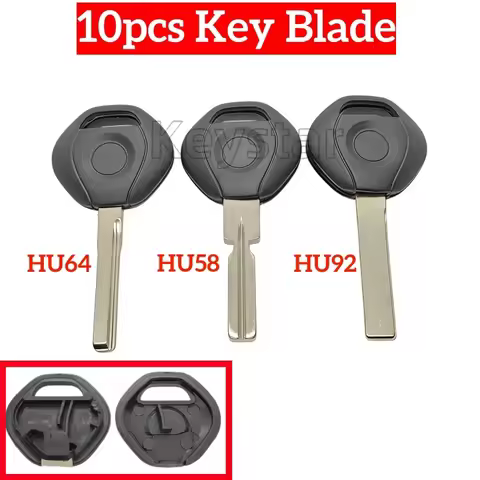 10pcs HU92 Car Non-Transponder Key HU64 Blade Chip Key Case HU58 Spare Ignition Key for Mini Cooper 
