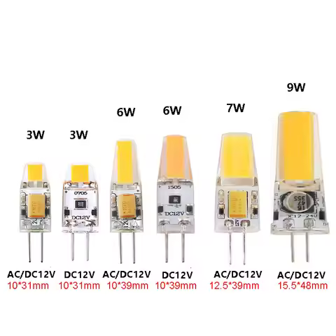 10pcs 3w 6w 7w 9w High Power G4 COB LED Bulb SiliconeCeilling Chandelier Lamp 3000k 4000k 6000k Repl