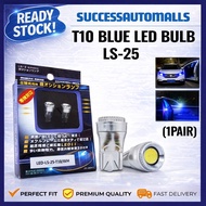 Mentol LED T10 Biru Kereta 12V LED Bulb Super Bright Blue Light Universal Car 1 Pair