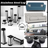 SW sofa leg Stainless Steel Adjustable kaki almari kabinet kaki sofa heavy duty kaki meja kaki katil Furniture Leg sofa脚