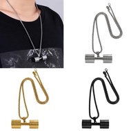 SJM Elegant Dumbbell Shape Necklace For Gym Goers And Health People
